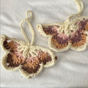 2 Colorful Crochet Butterfly Random colors